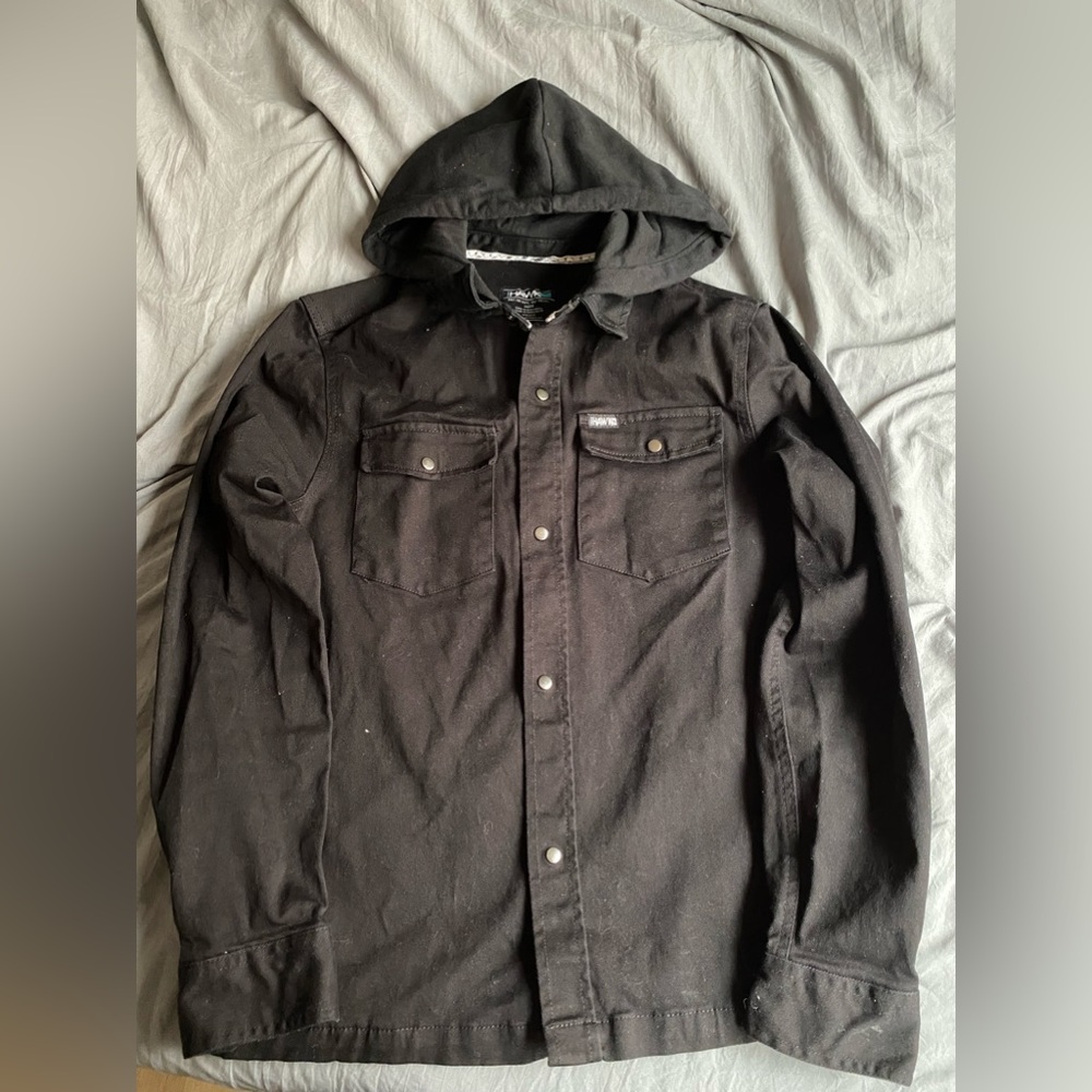 Tony Hawk black button up jean jacket